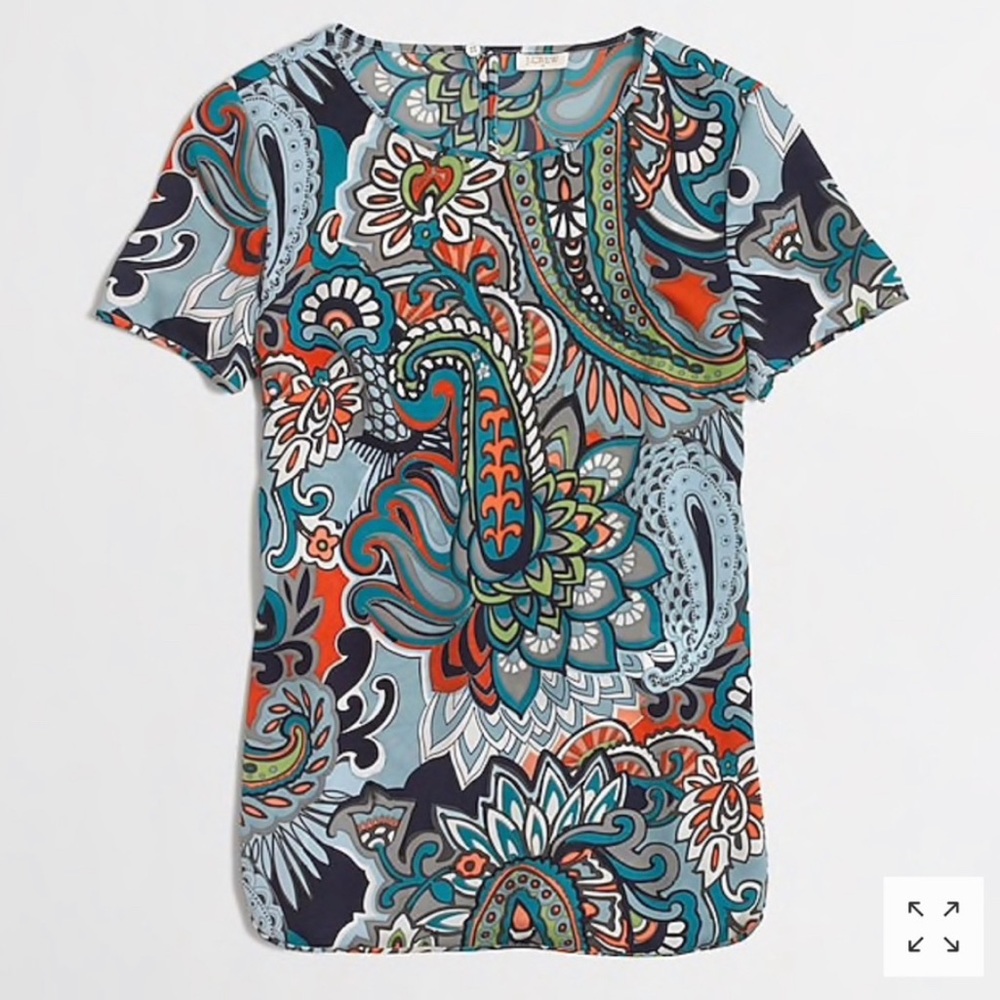 J.Crew Factory Printed Silky Blouse XS